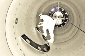 4D Technology's Chris Guido at work on the LIGO project in 2010. Image courtesy CalTech-MIT LIGO Laboratory