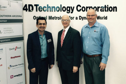 Alex Rodriguez VP, Southern Arizona Regional Offices at Arizona Technology Council, Eric L. Hirschhorn, and James Millerd, President of 4D Technology Alex Rodriguez VP, Southern Arizona Regional Offices at Arizona Technology Council, Eric L. Hirschhorn, and James Millerd, President of 4D Technology