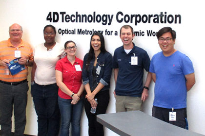 University of Arizona Optical Science Students Tour 4D Technology Facility University of Arizona Optical Science Students Tour 4D Technology Facility